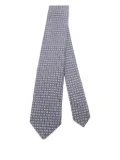 Hermès Pre-Owned 20s Faconnee H logo silk tie - Grey