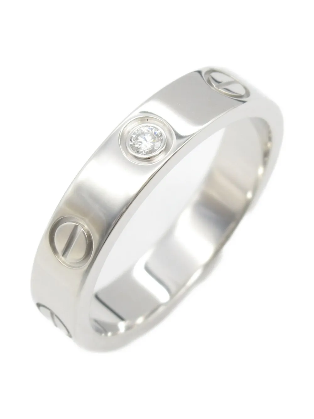 Pre-owned Cartier 2010s 18k White Gold Mini Love Ring