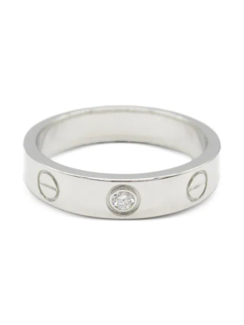 Cartier 2010s 18K white gold mini Love ring 