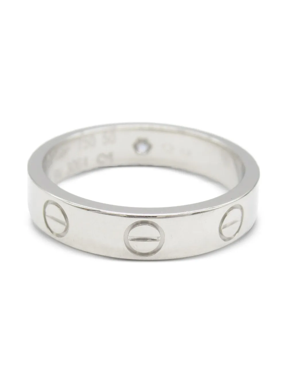 Pre-owned Cartier 2010s 18k White Gold Mini Love Ring