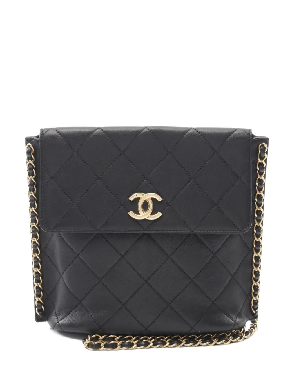 CHANEL Pre-Owned 2021-2022 マトラッセ チェーンバッグ - ブラック CHANEL Pre-Owned 2021-2022 マトラッセ チェーンバッグ - ブラック
