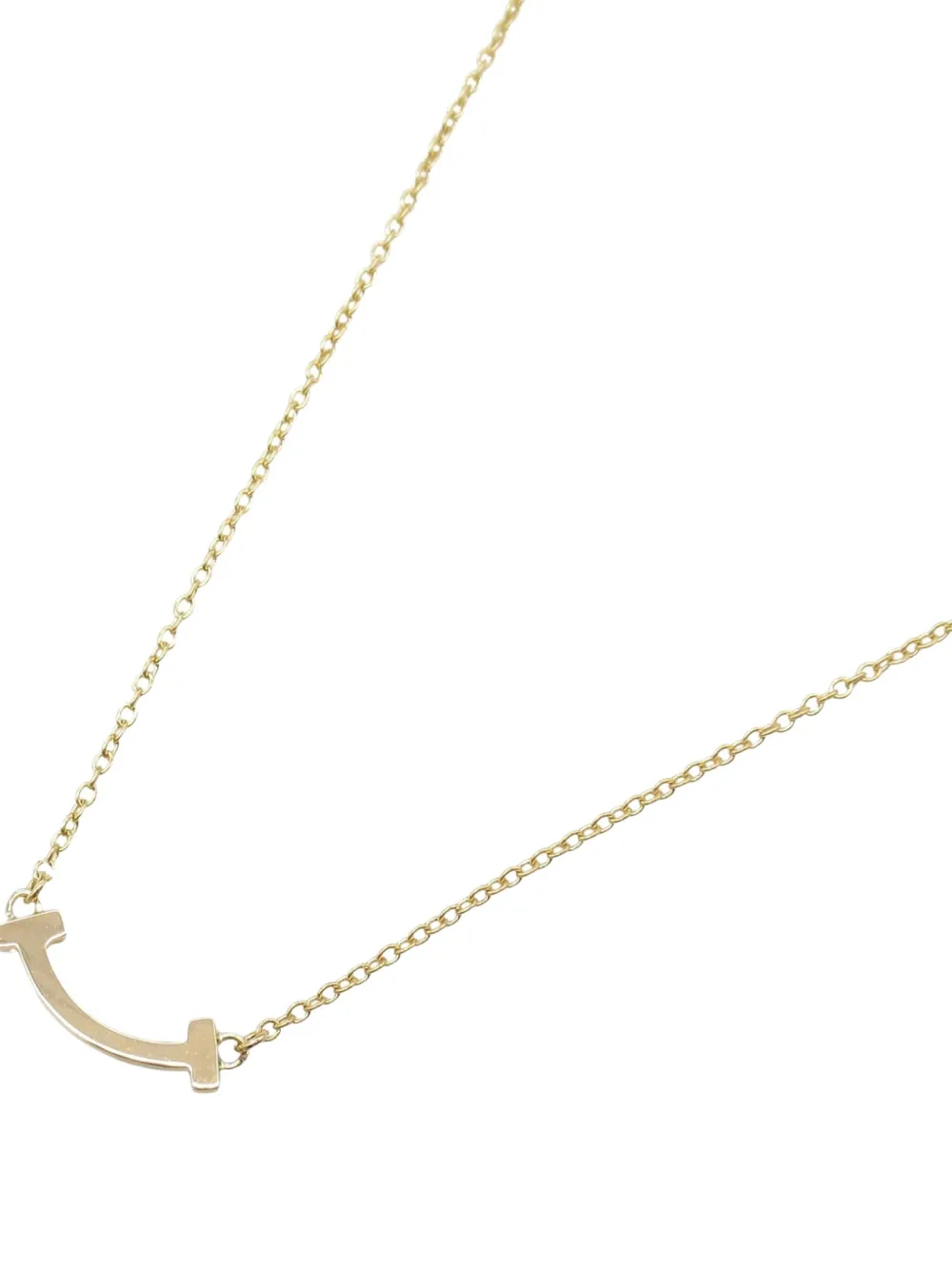 Tiffany & Co. Pre-Owned 2010s 18K rose gold mini T-smile necklace | Image 2