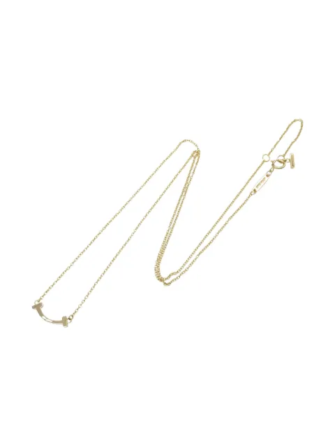 Tiffany & Co. Pre-Owned 2010s 18K rose gold mini T-smile necklace