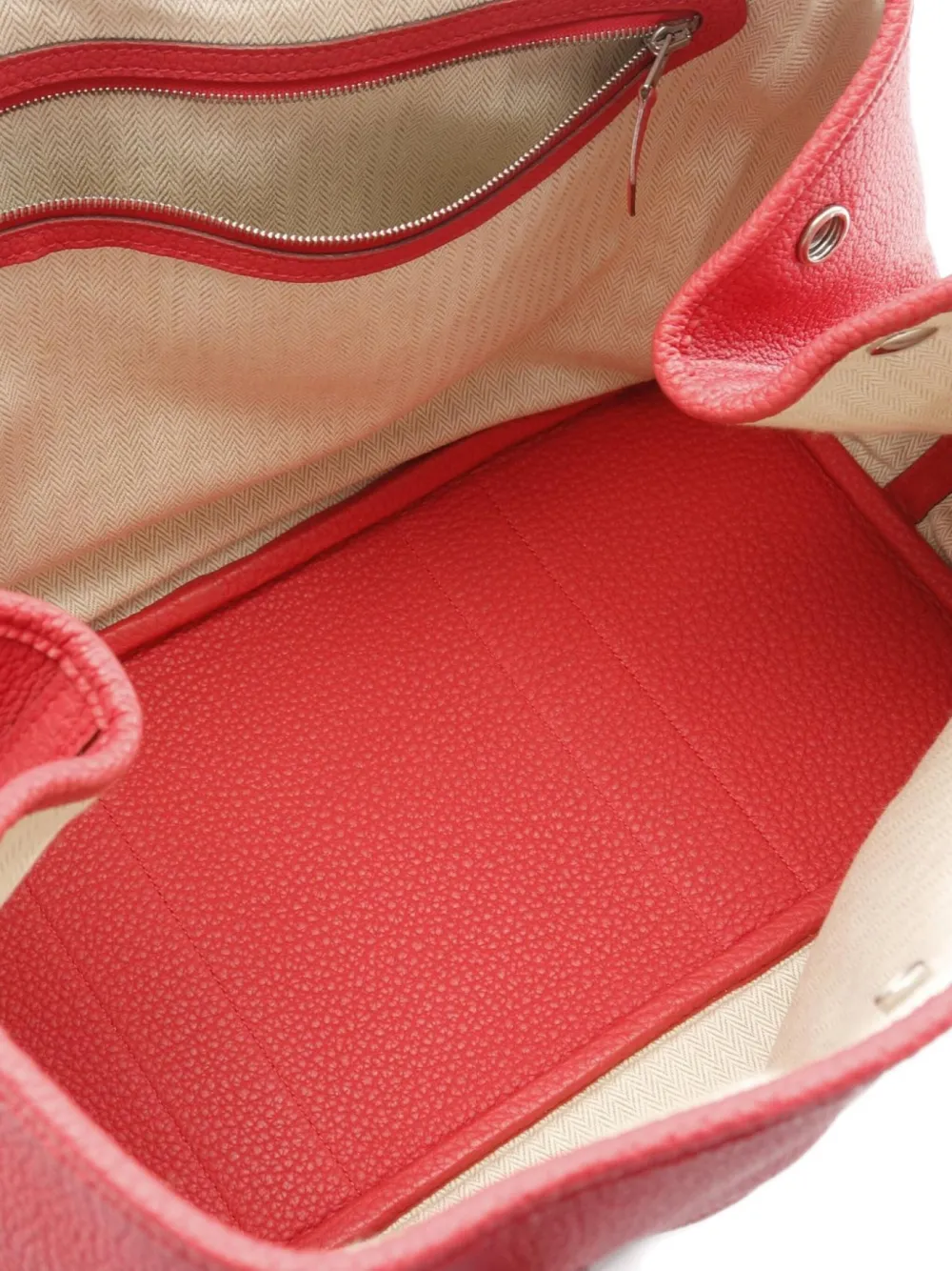 Pre-owned Hermes 2015 Negonda Leather Garden Party Handbag In Pink