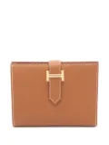 Hermès Pre-Owned 2023 Epsom Bearn compact gold hardware wallet - Brown