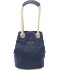 Prada Pre-Owned 2010s Mariner rope-detail bucket bag - Blue