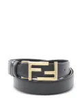 Fendi Pre-Owned 20s FF logo-buckle leather belt - Black