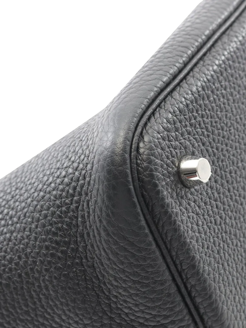 Pre-owned Hermes 2020 Picotin Clemence-leather Handbag In Black