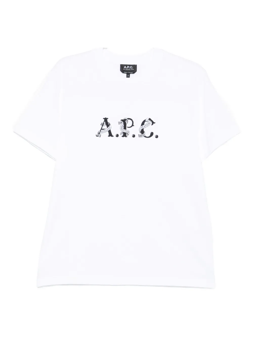 A.P.C. logo-print organic cotton T-shirt - ホワイト A.P.C. logo-print organic cotton T-shirt - ホワイト