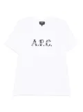 A.P.C. logo-print organic cotton T-shirt - White