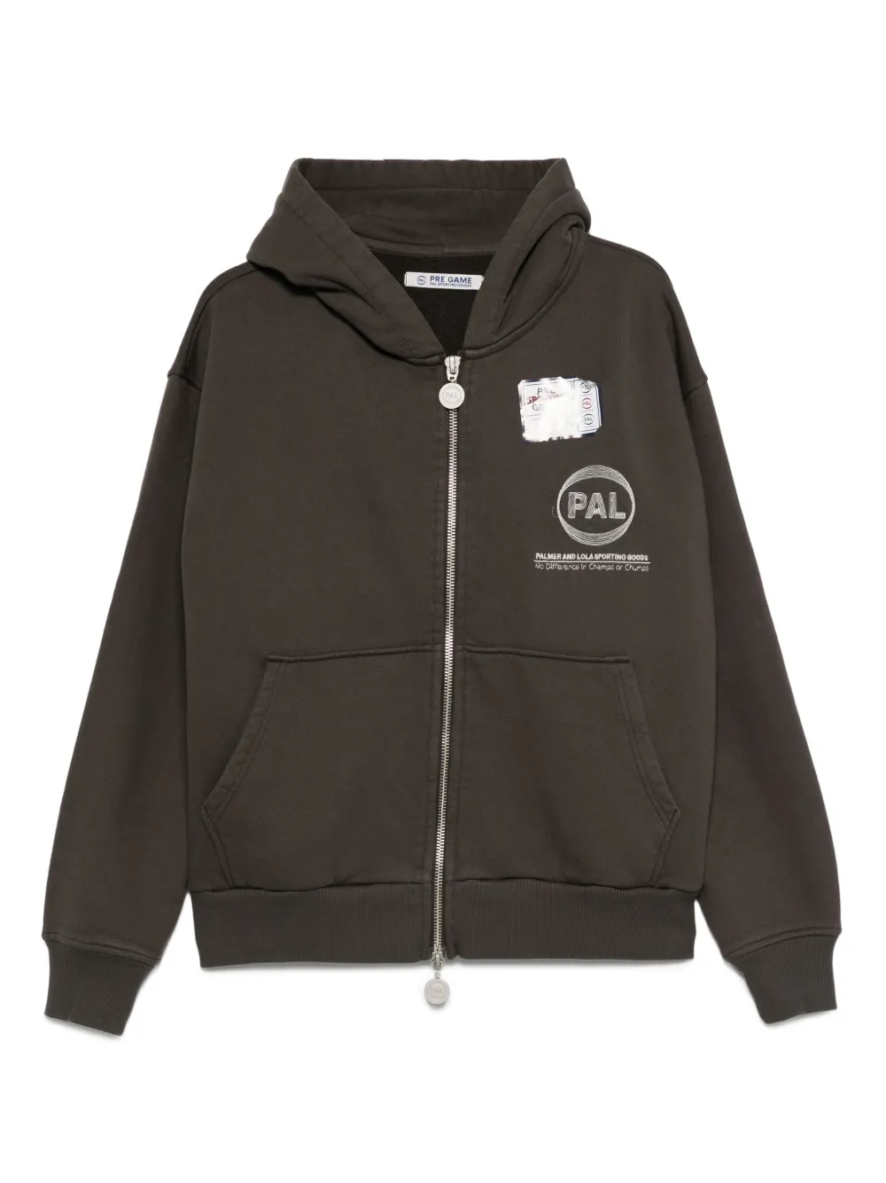 embroidered-logo hoodie
