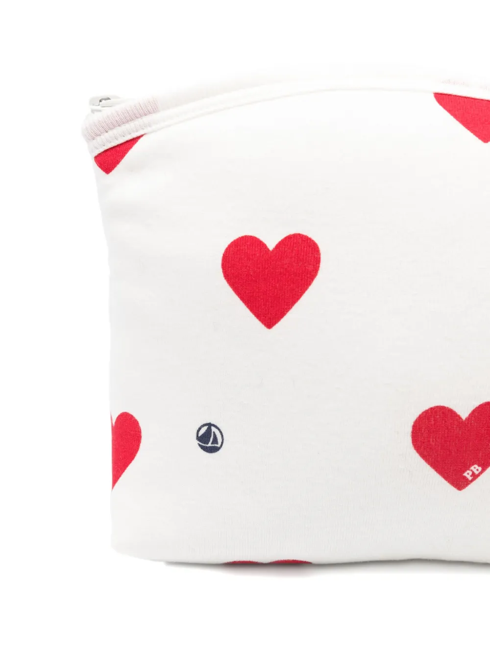 Petit Bateau Heart-print Cotton Bag In White