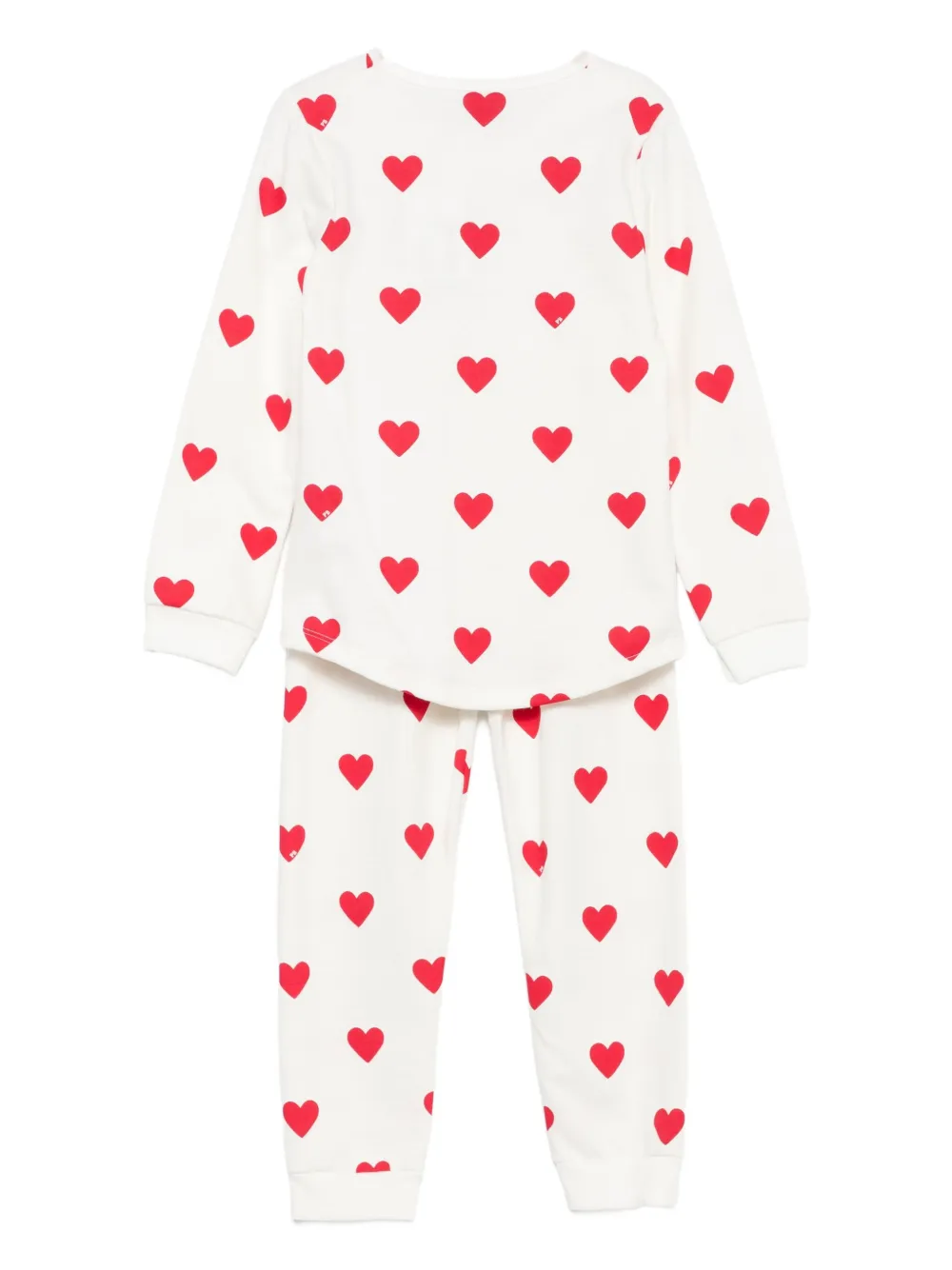 Petit Bateau Pyjama met hartprint Wit