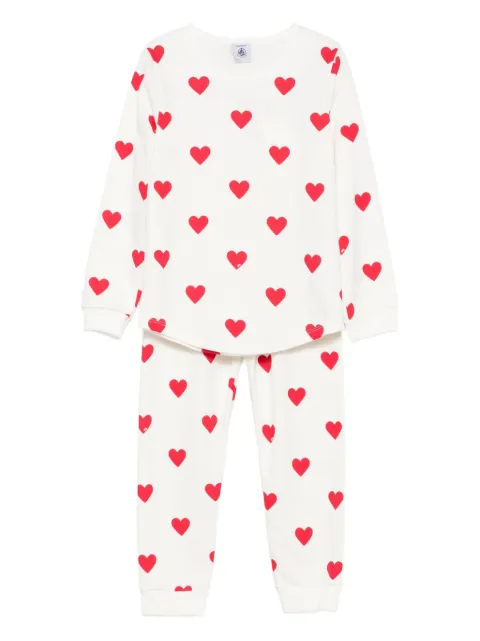 Petit Bateau heart-print pyjamas