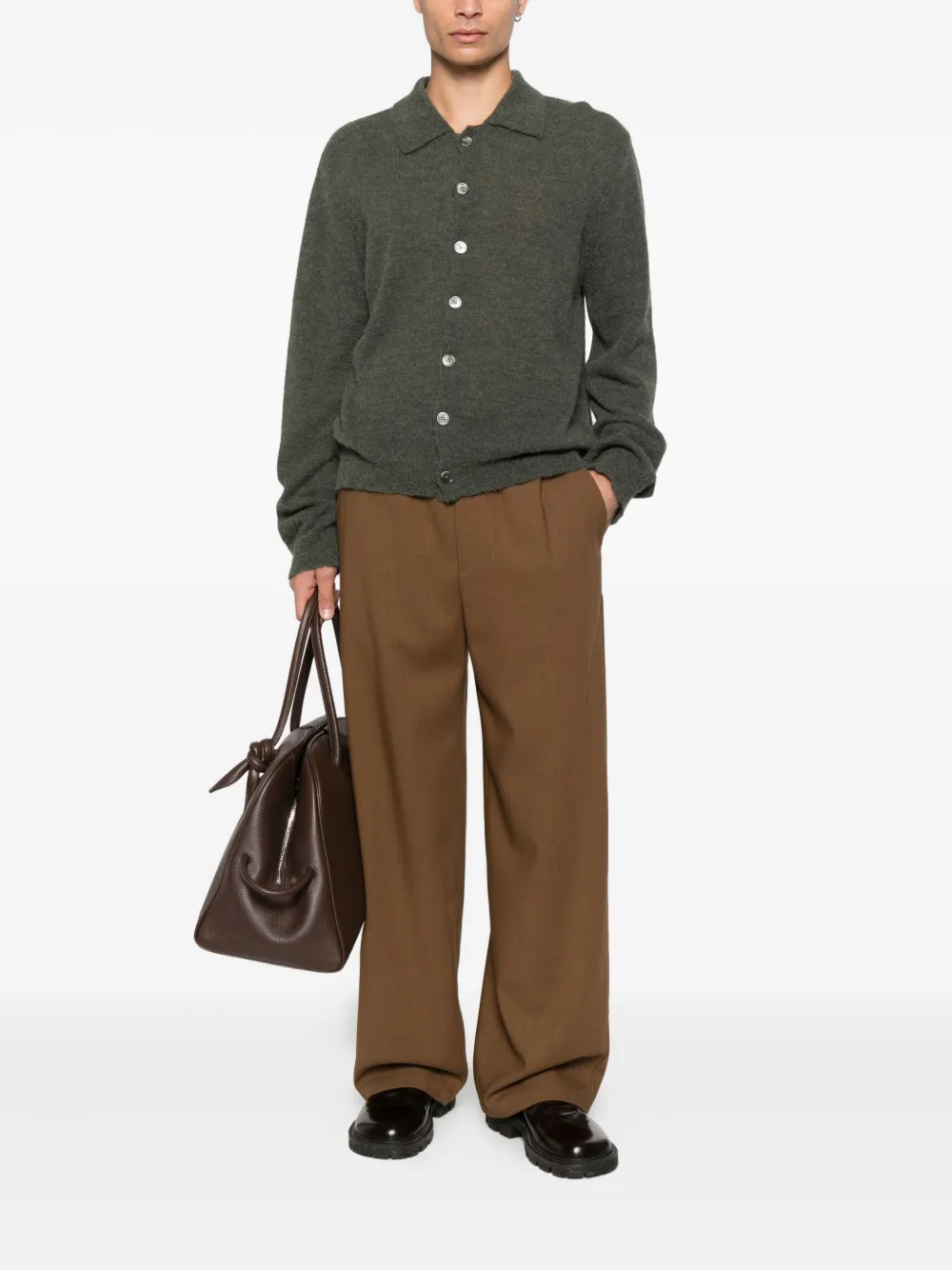 AMI Paris elastic-waist trousers - Bruin