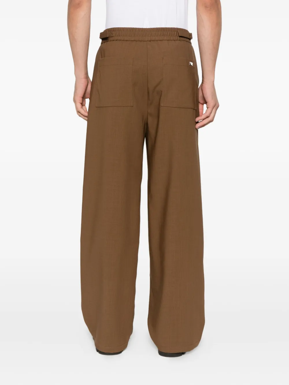 AMI Paris Broek met elastische taille Bruin