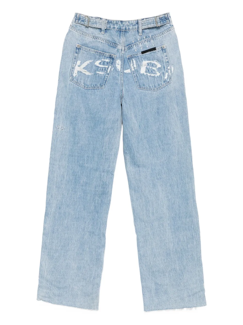 Ksubi Jeans met franje afwerking Blauw