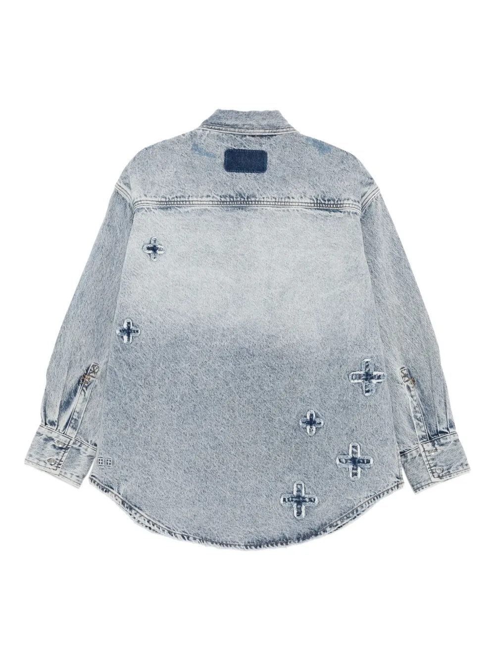 Ksubi Klassic Kraftwerk cross-embellished denim shirt - Blauw