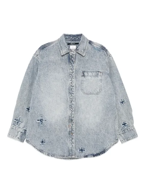 Ksubi Klassic Kraftwerk cross-embellished denim shirt