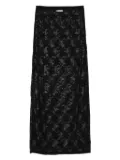 Ksubi Veneda lace slip midi skirt - Black
