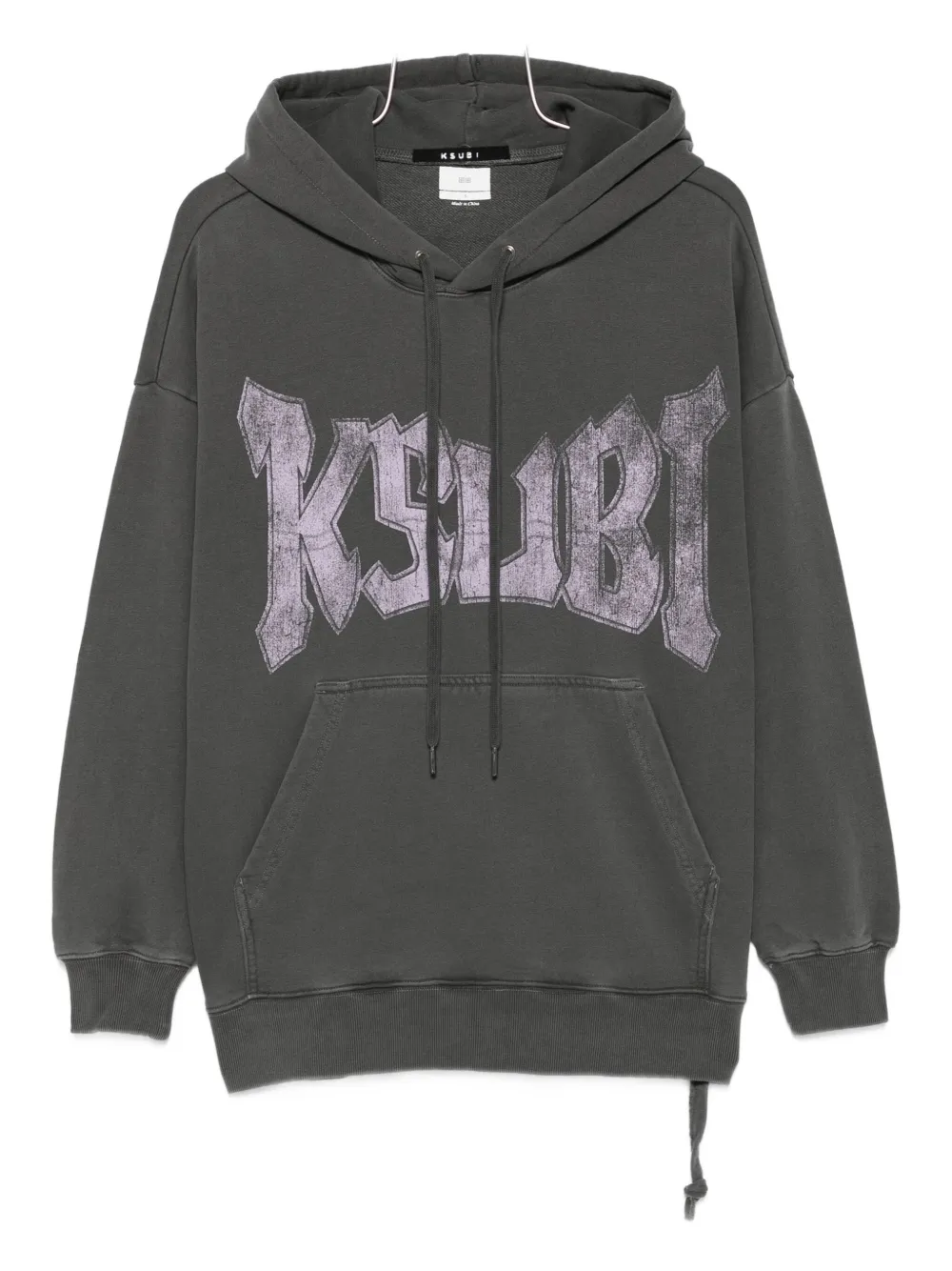 Ksubi Logo-print Drawstring Hoodie In Gray