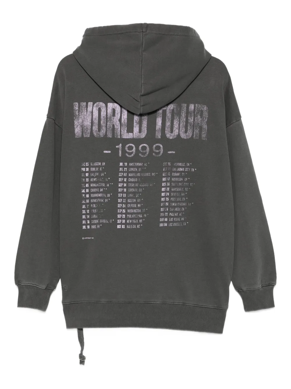 Ksubi logo-print drawstring hoodie - Grijs