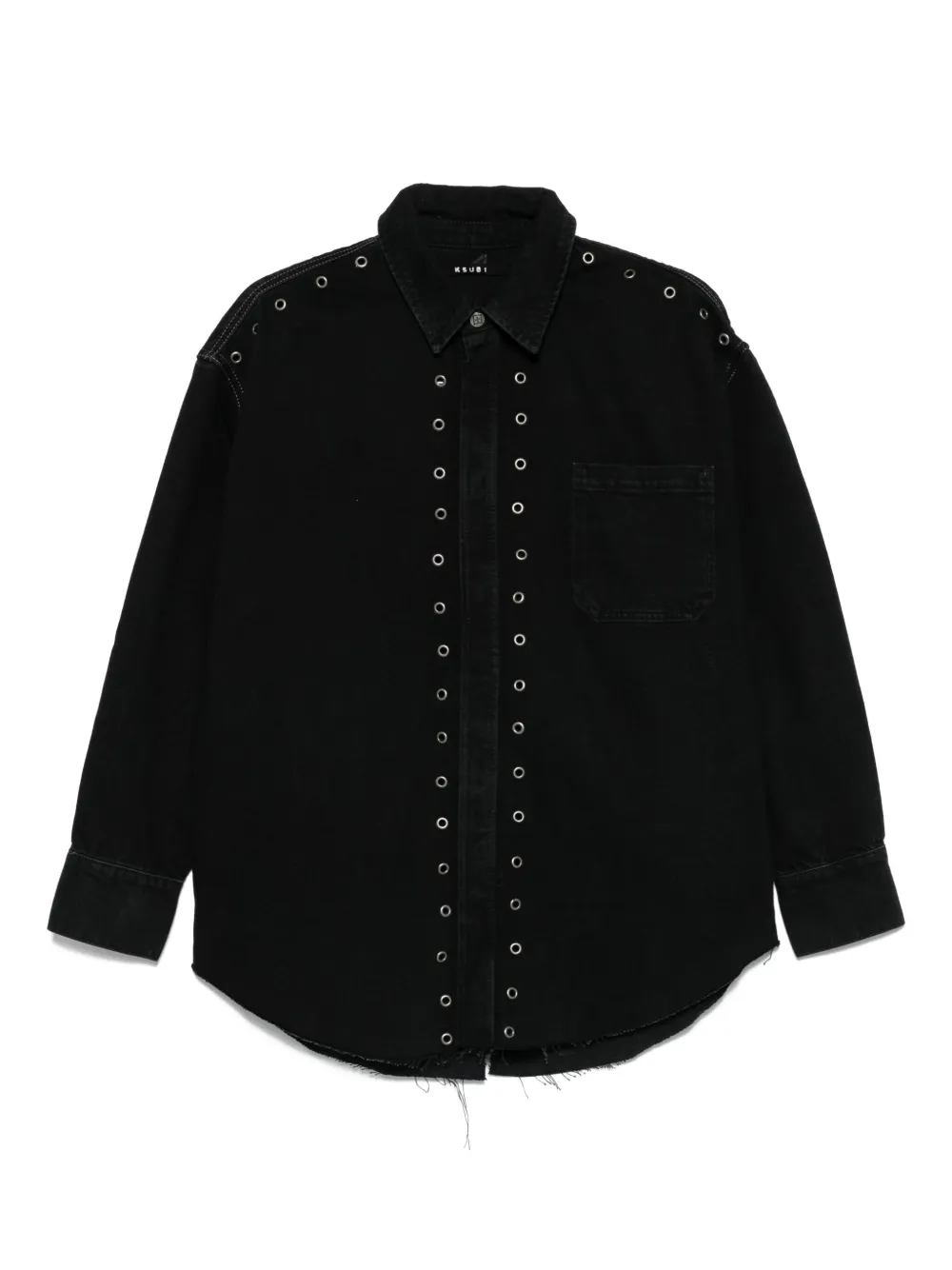 Ksubi Eyelet-details Shirt In Black