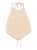Ksubi Bolt halter-neck tie top - Neutrals