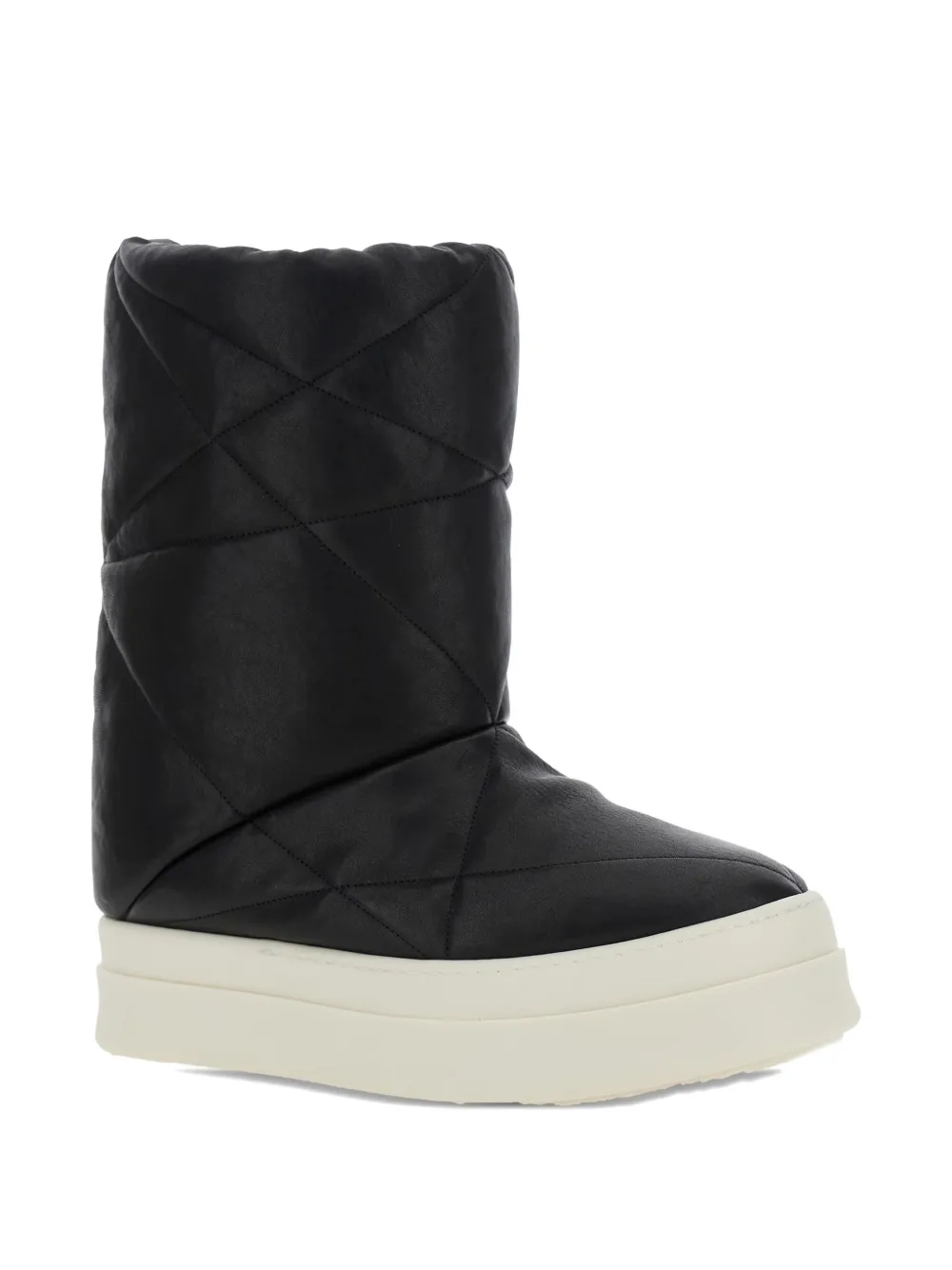 Rick Owens quilted leather boots Black
