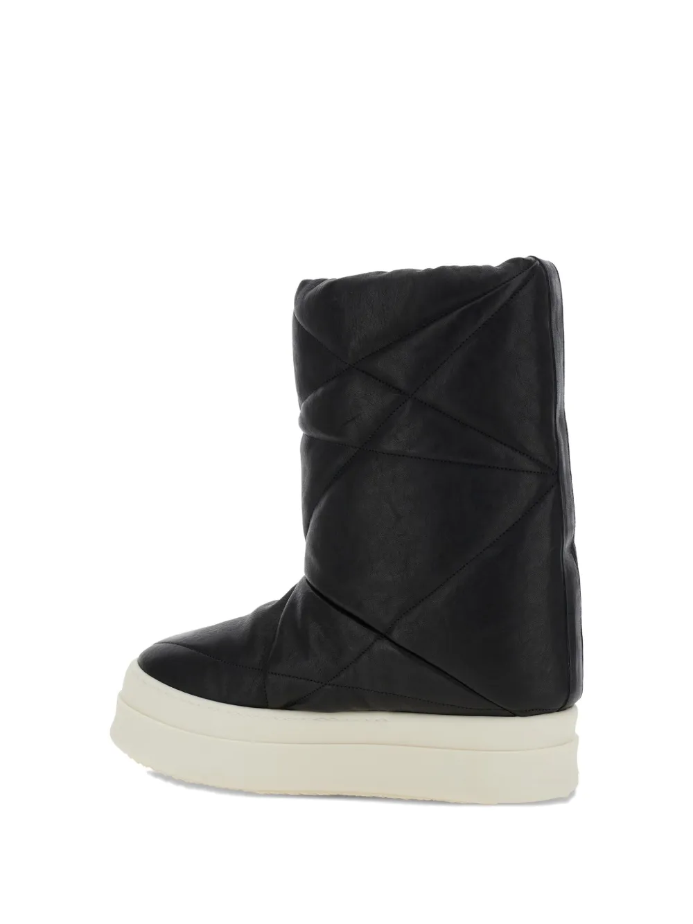 Rick Owens quilted leather boots Black