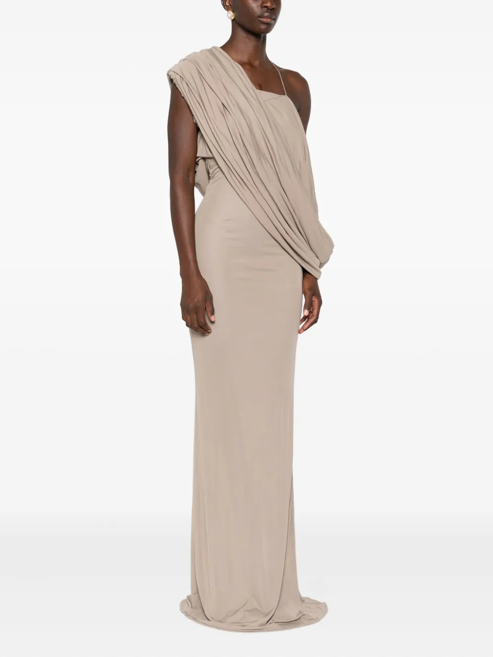 Christopher Esber draped one-shoulder dress - Beige