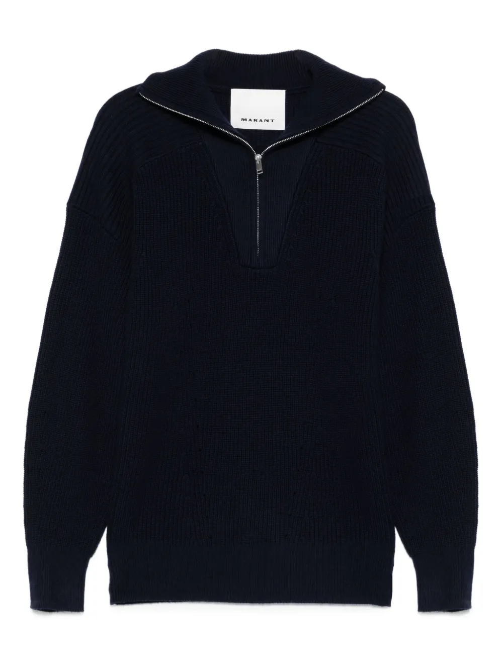 half-zip ribbed jumper