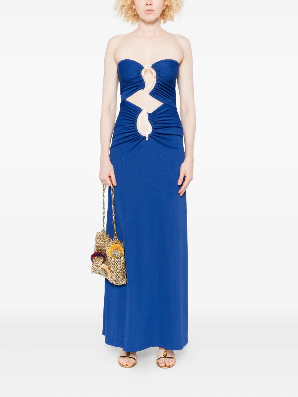 Christopher Esber cut-out ring-detail maxi dress - Blauw