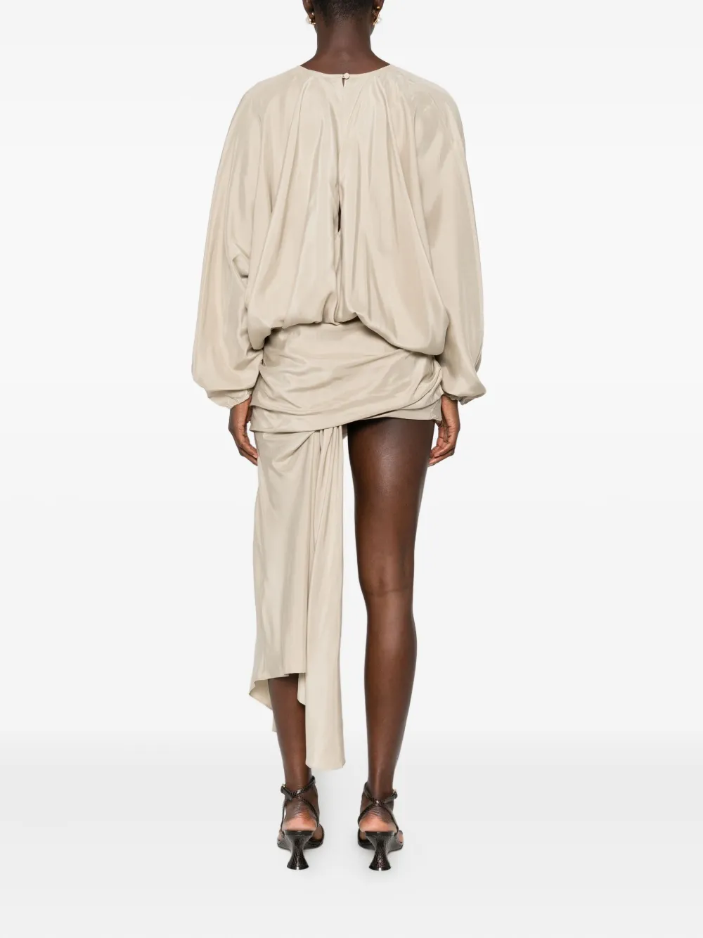Christopher Esber Zijden jurk Beige