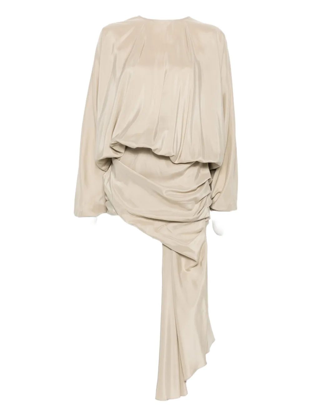 Christopher Esber Silk Parachute Mini Dress In Neutral