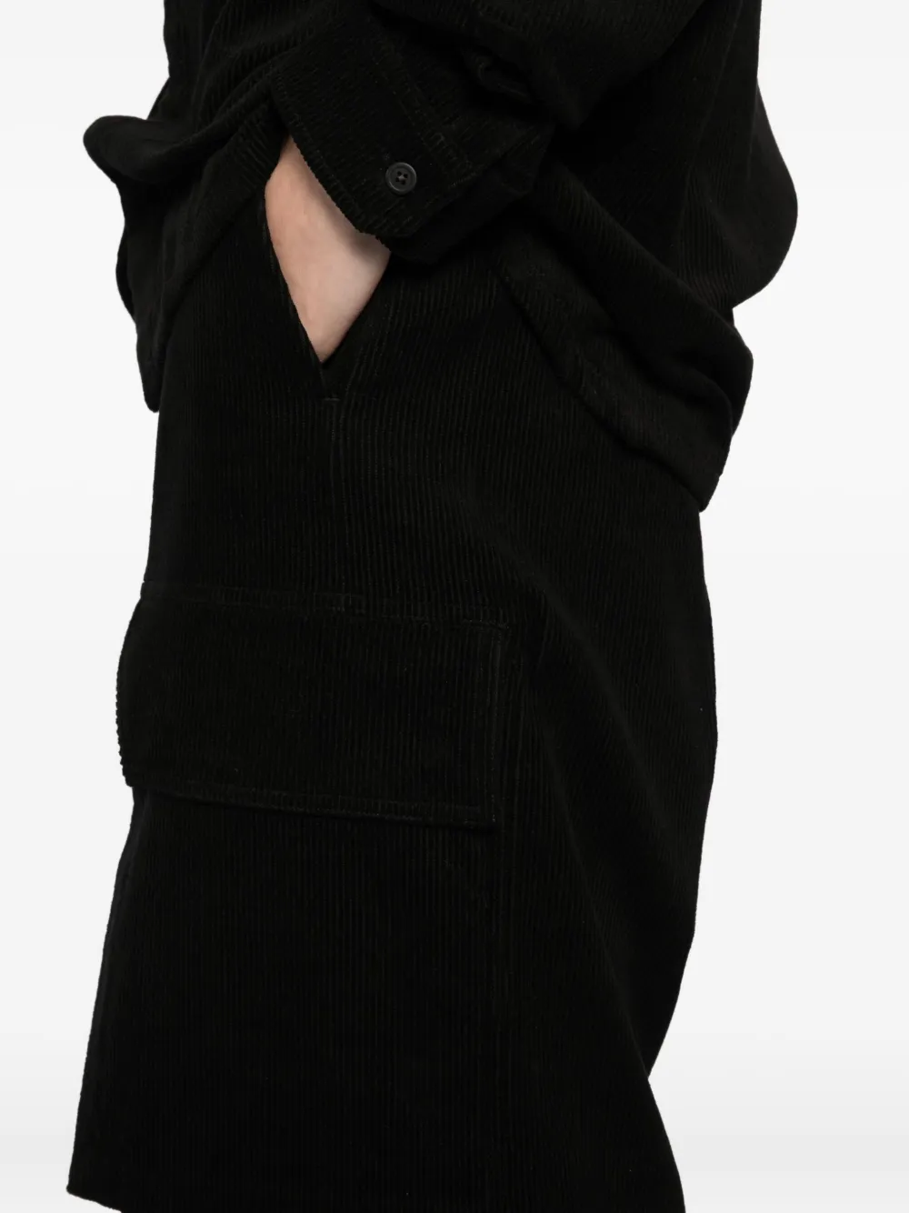 Rick Owens Firbanks broek met wijde pijpen Zwart