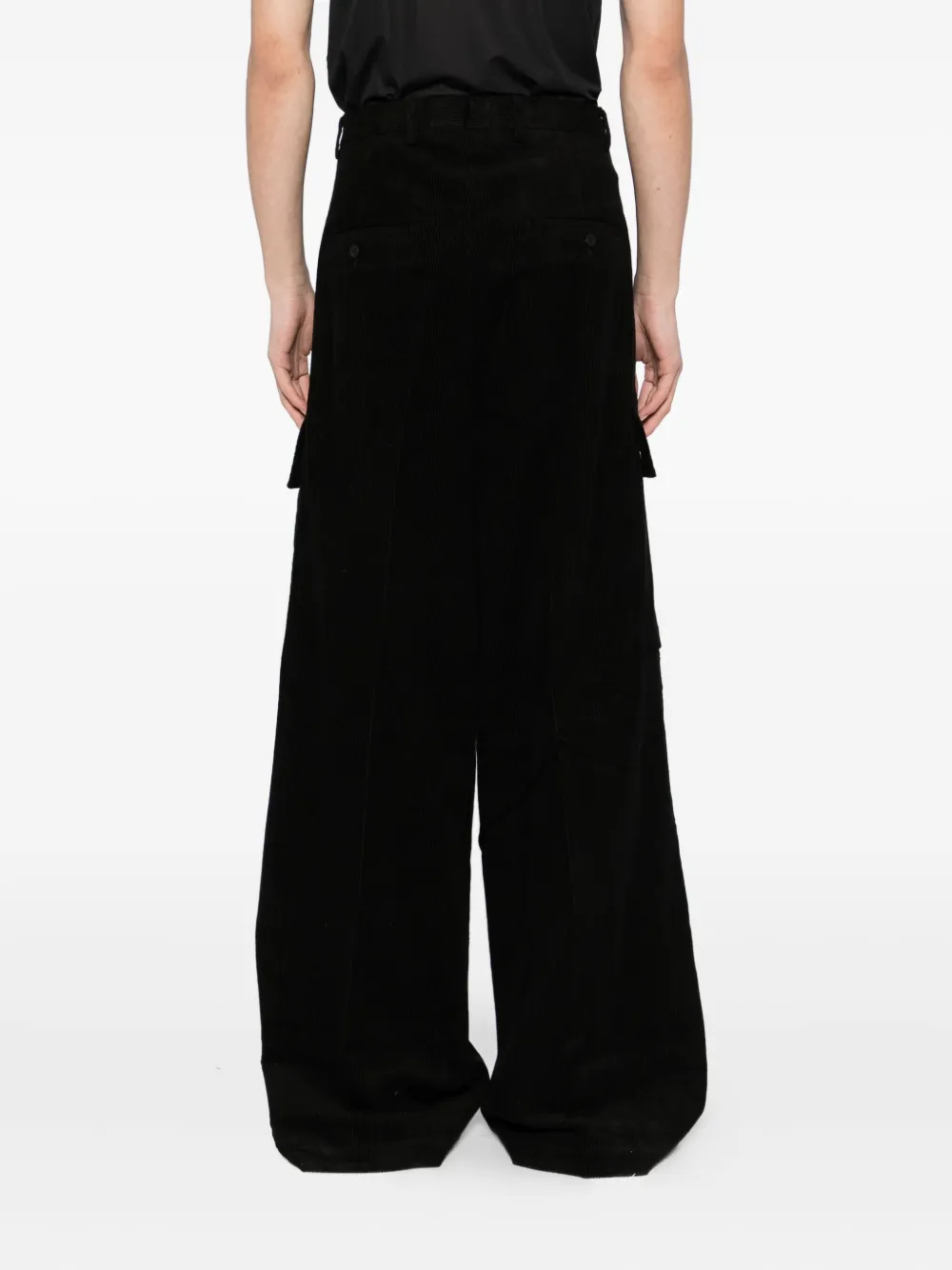 Rick Owens Firbanks broek met wijde pijpen Zwart