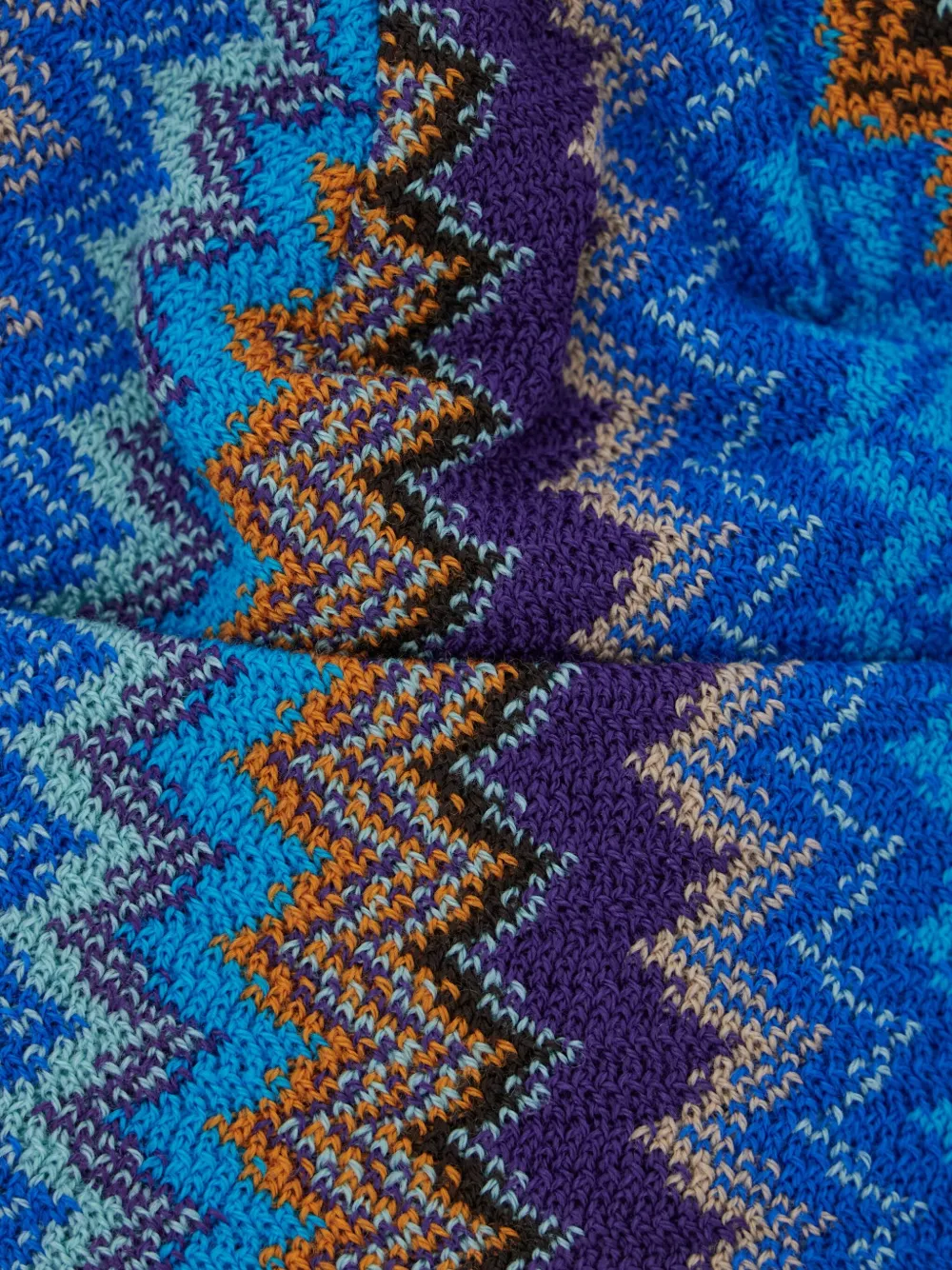 Missoni Gebreide muts met zigzagpatroon Blauw