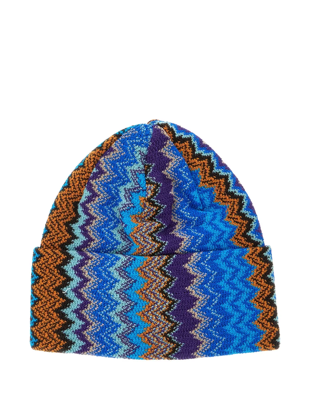 Missoni Gebreide muts met zigzagpatroon - Blauw