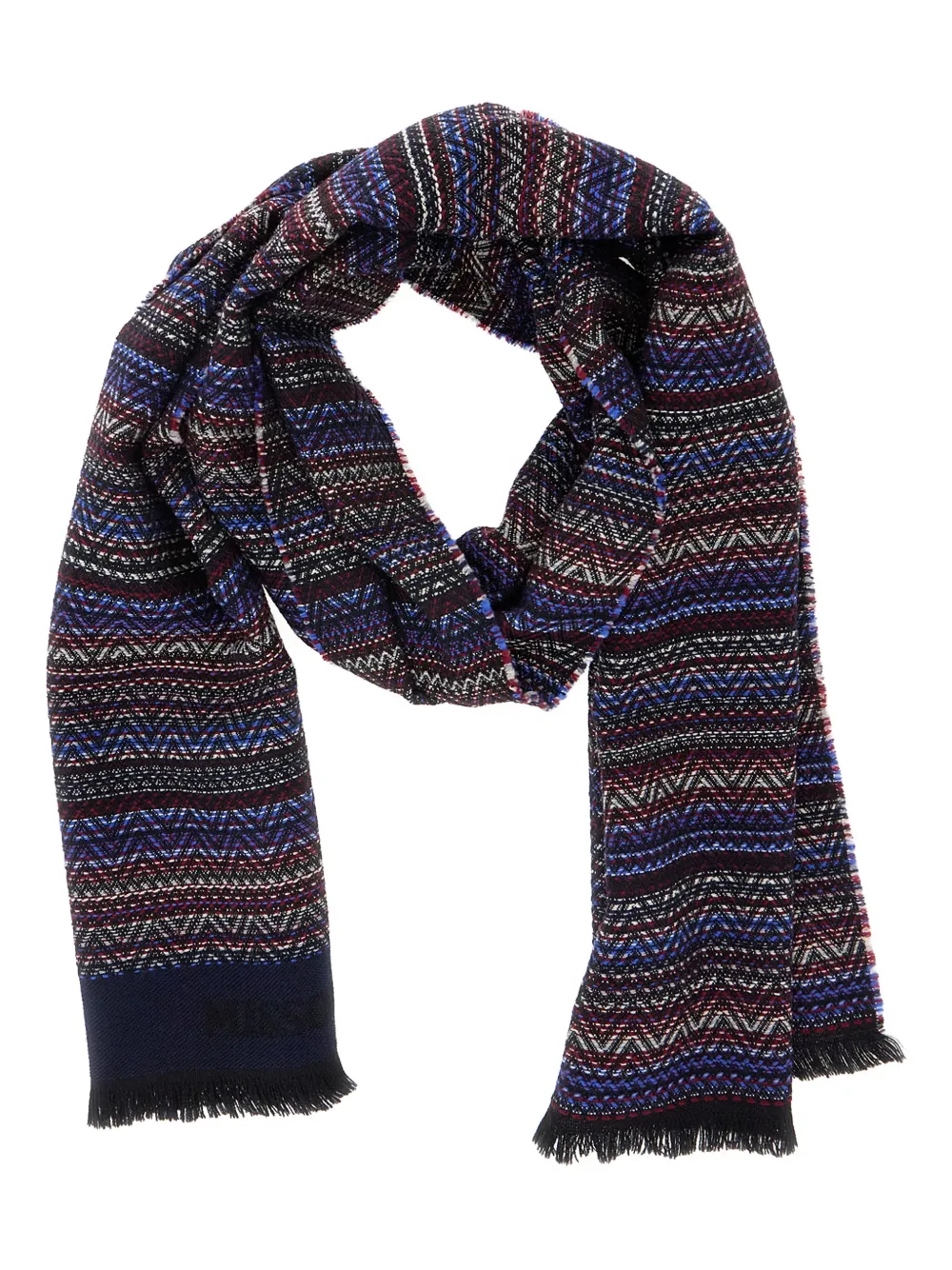 Missoni Sjaal met patroon Blauw