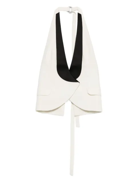 Christopher Esber halterneck contrast-panel vest
