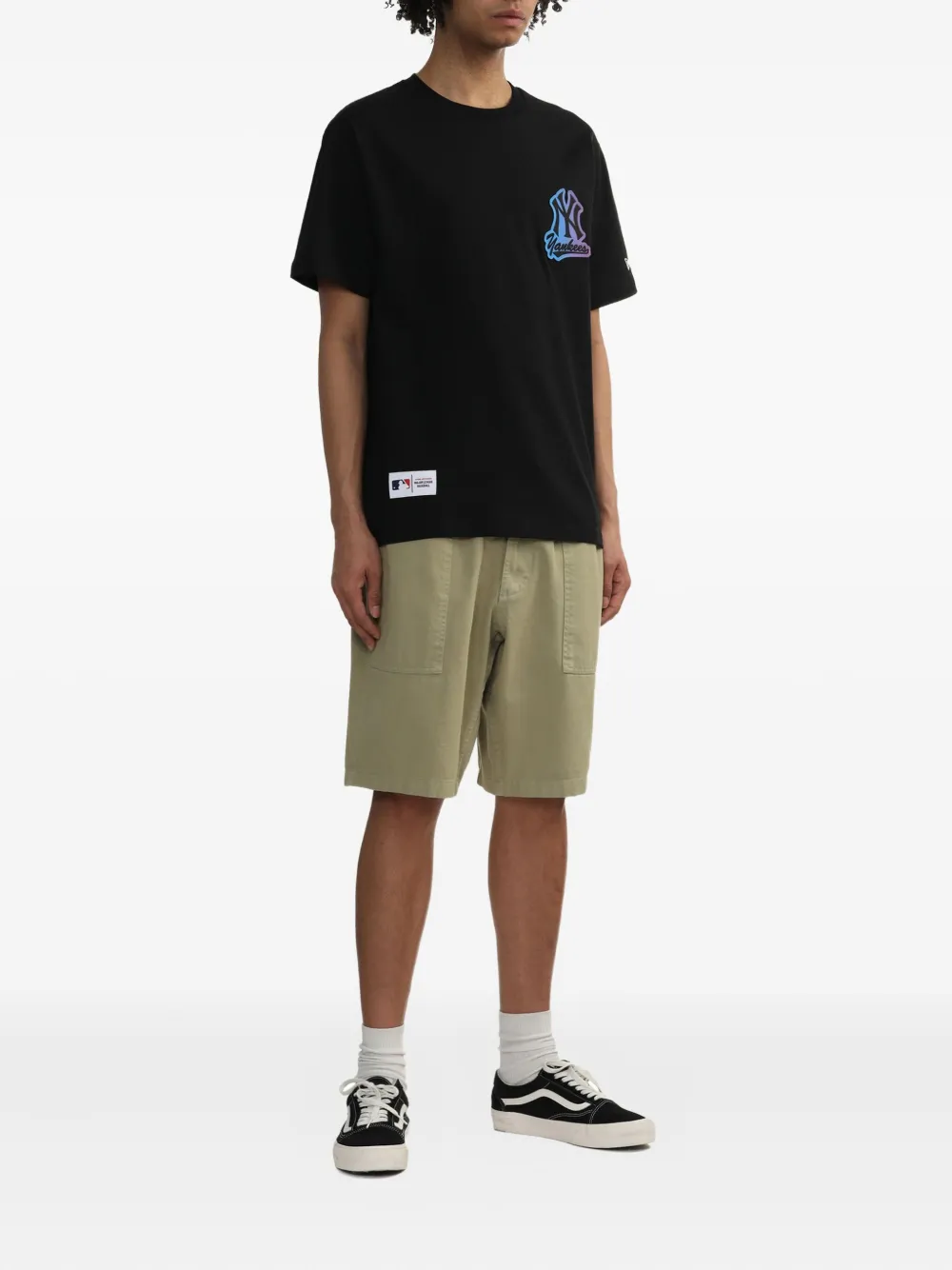 NEW ERA CAP ombre-print crew-neck T-shirt - Zwart