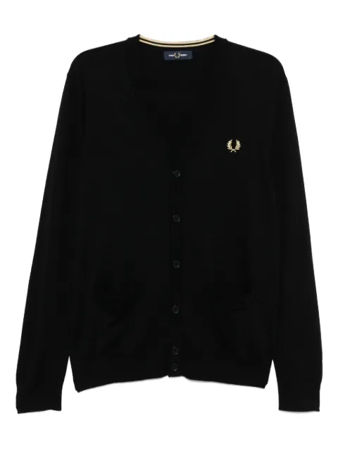 Fred Perry embroidered-logo cardigan 