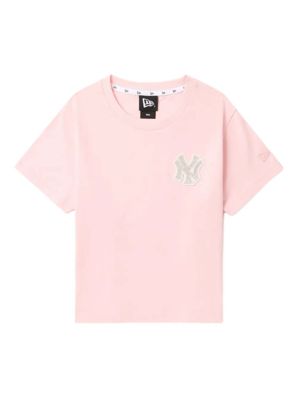 logo-embellished crop T-shirt