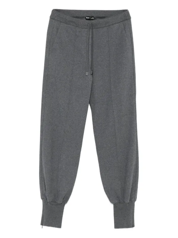 Tom Ford Cuffed Drawstring Trousers in Grey
