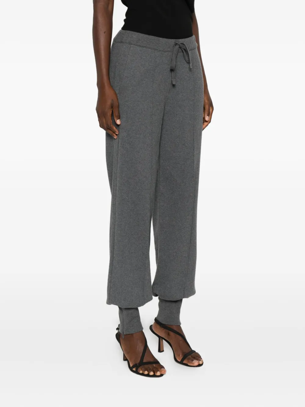 TOM FORD Broek met trekkoord en manchetten Grijs