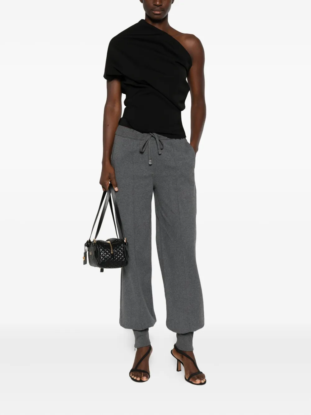 TOM FORD Broek met trekkoord en manchetten Grijs