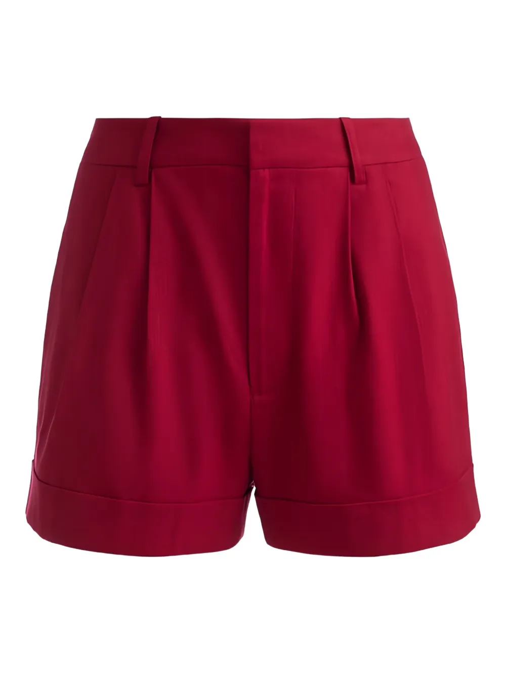 Alice And Olivia Conry Pleated Shorts In Red