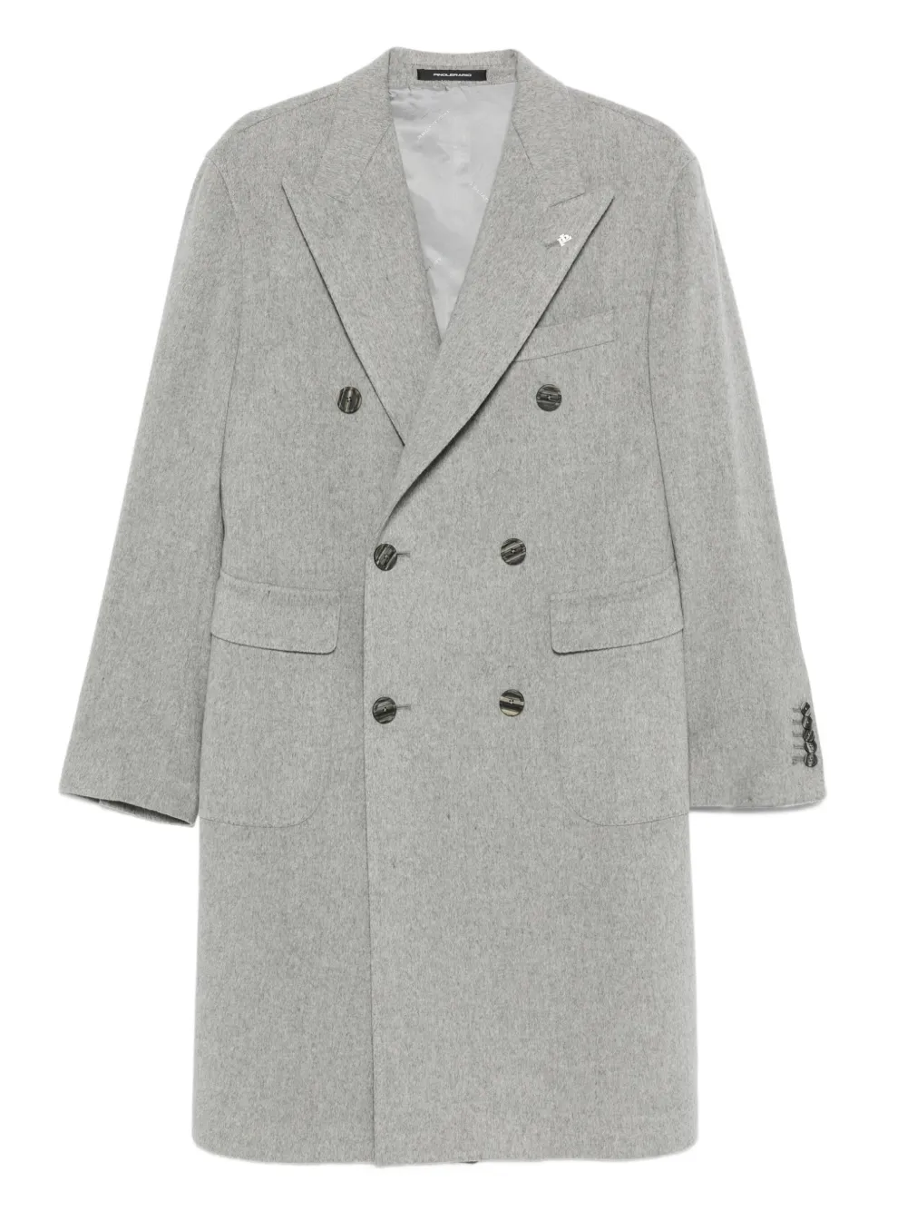 Tagliatore double-breasted patch-pocket coat Grijs