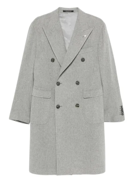 Tagliatore double-breasted patch-pocket coat